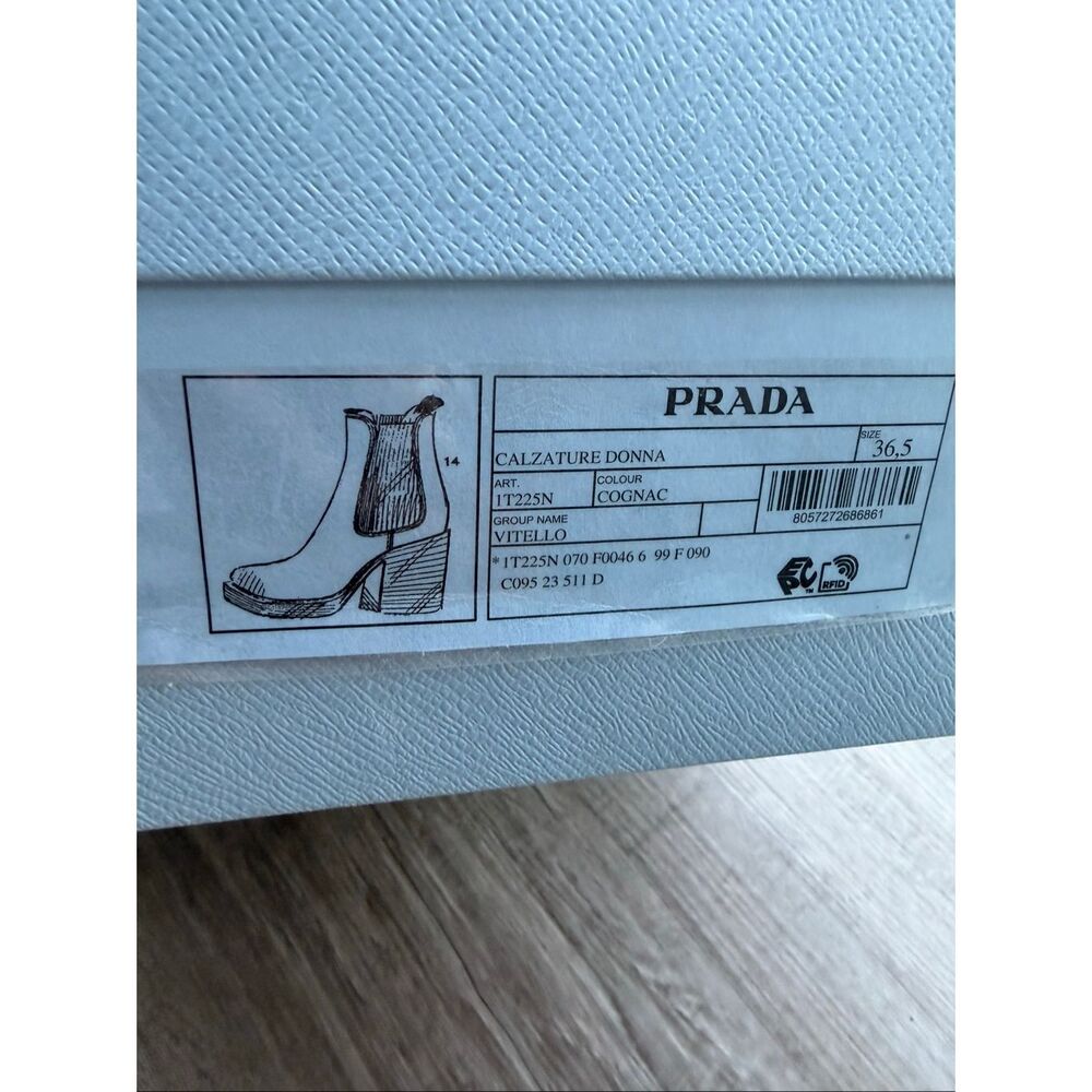PRADA LEATHER ANKLE BOOTS SIZE EU 36.5 $1790 - Picture 15 of 16
